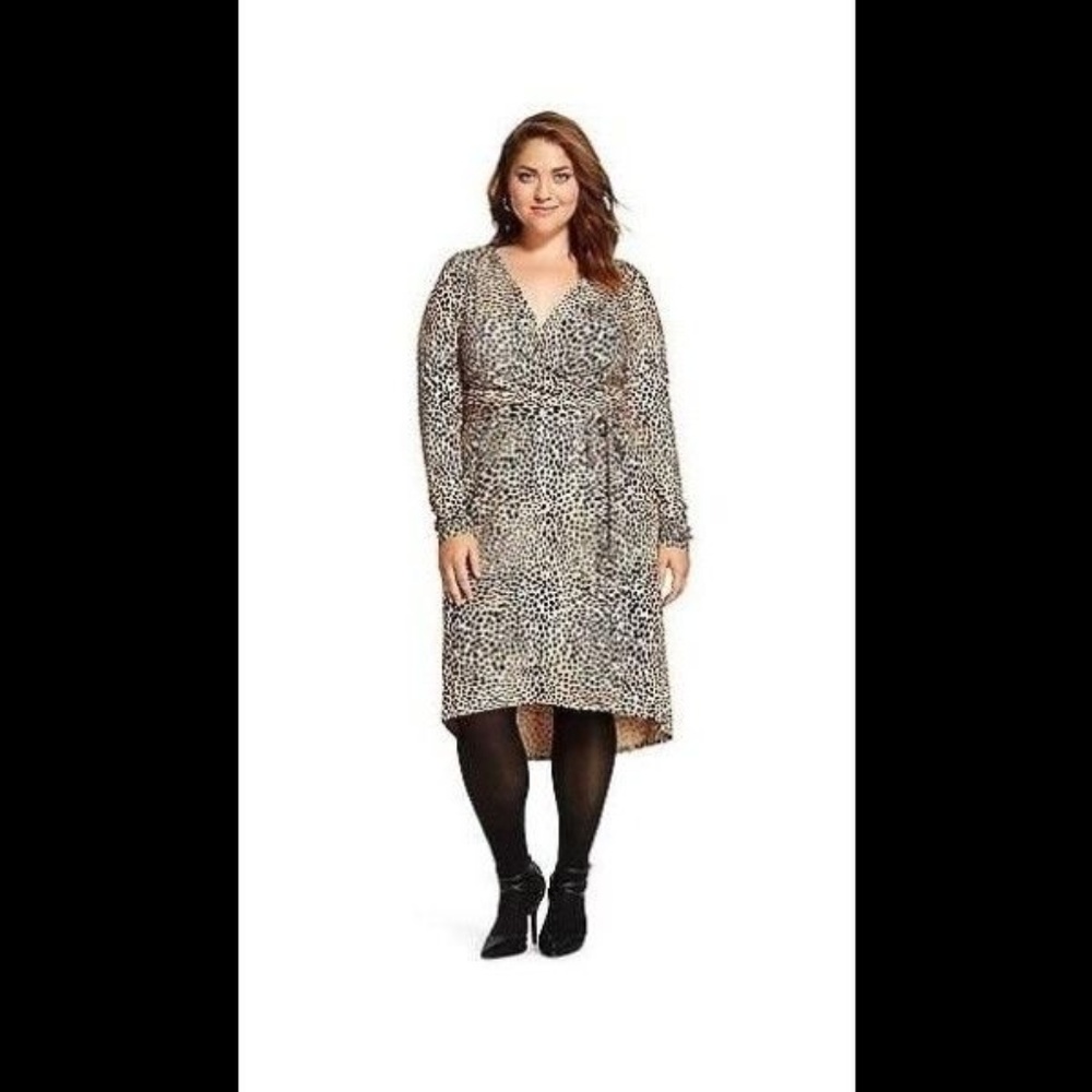 Ava & Viv Surplice Hi-Lo Hem Dress 1X